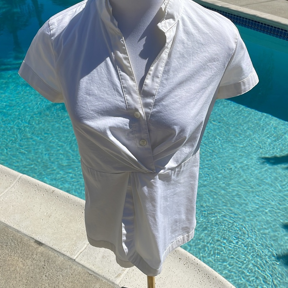 Ann Taylor Crisp White Blouse | Size 2P - Picture 3 of 11